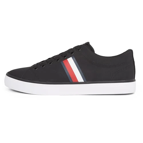 Beperkte aanbieding: Tommy Hilfiger TH Hi Vulc Low Core Stripes Mesh Fm0fm05393 Herensneakers, Zwart, 41 EU van 55.00 EUR naar 55.00 EUR (besparing 0%)