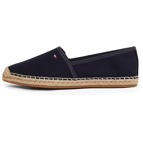 Tommy Hilfiger Women’s Flag Canvas Espadrilles with Logo, Blue (Space Blue), 6