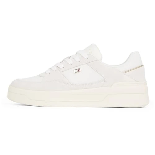 Offerta a tempo: Tommy Hilfiger Donna Sneakers Court Essential Basket Profilo Basso, Bianco (Ecru), 36 EU - 43% da 109.90 € a 63.05 €