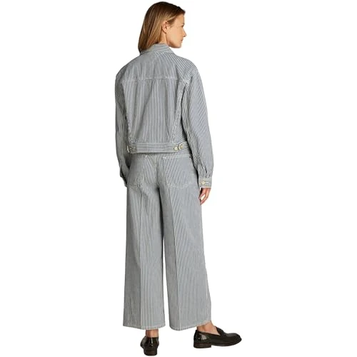 Tommy Hilfiger Donna Giacca in Jeans Straight Corta, Multicolore (Jaz), 44