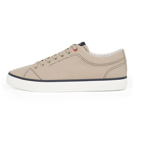 Tommy Hilfiger Heren Th Hi Vulc Core Ithaca Fm0fm05397 Low Top, beige, 46 EU