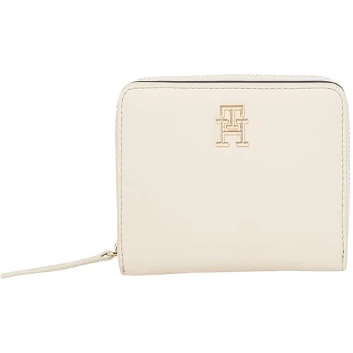 TOMMY HILFIGER Damski portfel TH LOGOTAPE MED ZA AW0AW17408 Zip Around Wallet, BEŻOWY (trzcina cukrowa), OS, Beżowy (trzcina cukrowa), OS