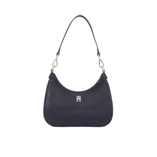 Tommy Hilfiger Damen Schultertasche Logotape mit Reißverschluss, Blau (Space Blue), Einheitsgröße