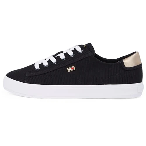 Offre limitée : Tommy Hilfiger Baskets Vulcanisées Femme Canvas Lace Up Élégantes de 45.54 EUR à 45.54 EUR (remise 0%)