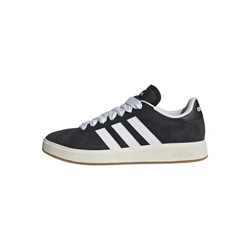 adidas Herren Grand Court Base 00s Shoes, Core Black/Cloud White/Gum, 37 1/3 EU