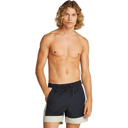 Oferta limitada: Calvin Klein Bañador Hombre Medium Drawstring con Logotipo, Azul (Dark Sapphire), M de 64.90 EUR a 35.49 EUR (ahorro 45%)