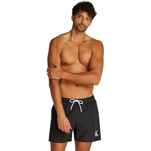 CK JEANS Heren MEDIUM DRAWSTRING Boardshorts, Zwart (Pvh Zwart), 5XL, Zwart (Pvh Zwart), 5XL grote maten