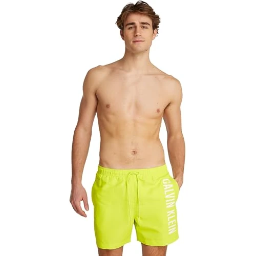 Calvin Klein Bañador Hombre Medium Drawstring con Cintura Ajustable, Amarillo (Lemonade Yellow), 5XL