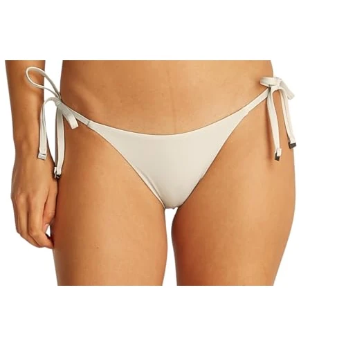 Calvin Klein Donna Slip Bikini Allacciatura Laterale String Side Tie Regolabile, Bianco (Chalk), S