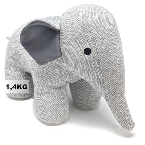 Offerta a tempo: COM-FOUR® fermaporta - supporto per porta pesante con un simpatico design a elefante - accessorio funzionale per la casa - fermafinestra ideale per correnti d'aria - blocco freno 1,4 kg - 20.01% da 18.99 € a 15.19 €