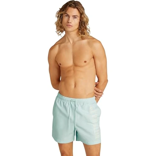 Offerta a tempo: Calvin Klein Uomo Pantaloncino da Bagno Medium Drawstring con Logo, Grigio (Moonlight Jade), 6XL - 0.00% da 21.21 € a 21.21 €