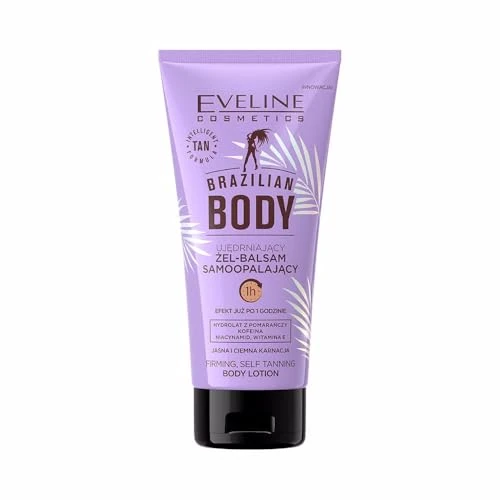 Offerta a tempo: Eveline Cosmetics Gel-Balsamo Autoabbronzante Rassodante Corpo Brasiliano con Eritrulosio, DHA e Vitamina E - Formula Vegana per Abbronzatura Naturale Radiante e Pelle Idratata - 63% da 15.47 € a 5.80 €