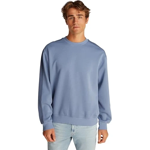 Limited offer: Calvin Klein Men’s Crew Neck Logo Tape Relaxed Fit Sweatshirt from 43.76 EUR to 43.76 EUR (save 0%)