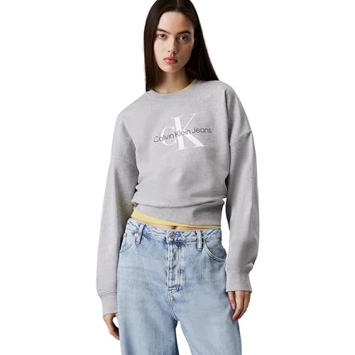 Limited offer: Calvin Klein Women’s Round Neck Monologo French Terry Sweatshirt from 69.97 EUR to 69.97 EUR (save 0%)