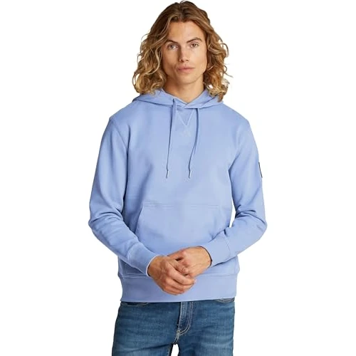Limited-time offer: Calvin Klein Men’s Badge Hoodie, Blue (Tempest), XXS from 26.17 GBP to 26.17 GBP (save 0%)