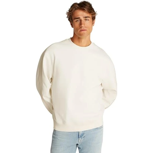 Limited-time offer: Calvin Klein Men’s Crew Neck Logo Tape Relaxed Fit Sweatshirt, Beige (Tofu), 3XL from 27.70 GBP to 27.70 GBP (save 0%)