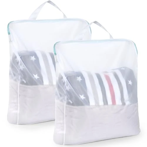 Offerta a tempo: OTraki 2 Pezzi Sacchetti Lavatrice Biancheria 60x80cm Retina per Biancheria, Laundry Bag Con Cerniera Nascosta, Rete Resistente con Manico Sacchetti per Lavatrice per Camicie Vestiti per Bambini - 22% da 9.59 € a 7.48 €