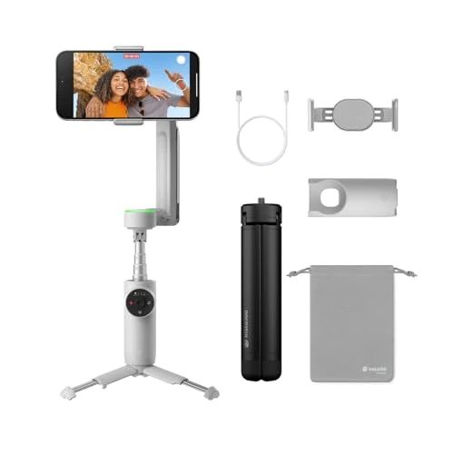 Oferta limitada: Insta360 Flow Pro Paquete de Trípode Pro - Gimbal estabilizador de teléfono impulsado por IA, Seguimiento 360º Infinito, estabilización de 3 Ejes, trípode Incorporado, portátil y Plegable de 178.00 € a 89.00 € (ahorro 50%)