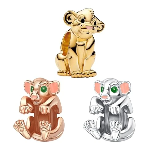 Offerta a tempo: H.ZHENYUE Ciondolo in Argento Sterling 925 Lions King Charm Bead con Zirconia Cubica,Compatibile con Bracciale e Collane Europei,per la festa della mamma,compleanno,regalo di Natale 3pcs / Set - 19% da 30.99 € a 25.02 €