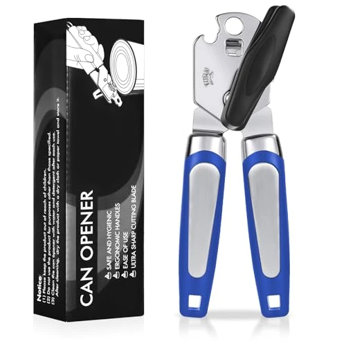 Limited-time offer: Tin Opener, Lychico 3-in-1Can Opener Handheld Heavy Duty Stainless Steel Can Openers with Multifunctional Bottle Opener, Blue from $22.38 to $22.38 (save 0.00%)