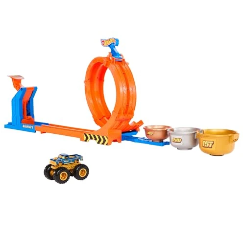 Offerta a tempo: Hot Wheels Monster Trucks Sfida trofeo gira e capovolgi Playset - 20% da 29.99 € a 23.99 €