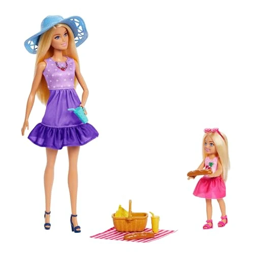 Limited-time offer: Barbie Family & Friends Dolls & Accessories Playset, Picnic-Themed Playset with Fashion & Small Dolls, Plus 9 Pieces Including Food, JBF43 from 18.24 £ to 18.24 £ (save 0.00%)