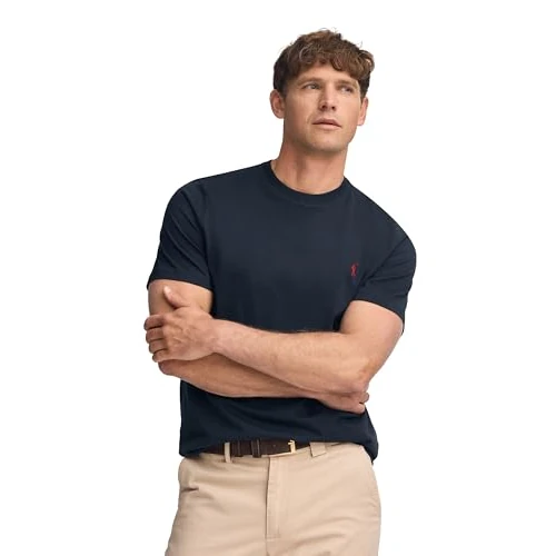 Offerta a tempo: Polo Club Maglietta Basic Blu Cotone con Logo Ricamato Uomo - T-Shirt for Men - 17% da 29.90 € a 24.90 €
