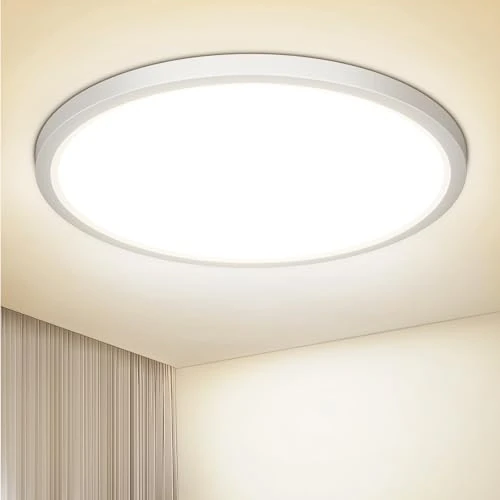 Limited offer: NIBSHOOM 4000K Round LED Ceiling Light, 18W/1800LM/IP44 Waterproof Ultra Thin Wireless Ceiling Light for Bathroom, Bedroom, Living Room, Hallway, Kitchen, Office - Modern Simple 220*17mm from 16.99 EUR to 12.99 EUR (save 24%)
