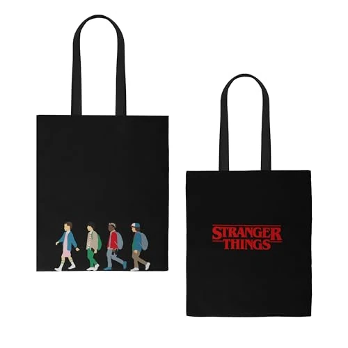 Offerta a tempo: Cinereplicas Stranger Things - Stranger Things Tote Bag - 42 * 38cm - Licenza Ufficiale - 70.49% da 20.33 € a 6.00 €