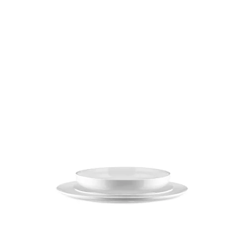 Offerta a tempo: Alessi Itsumo NF07S12 - Servizio di Piatti di Design, Uso Quotidiano, Estetica Minimale, in Porcellana Bianca, 12 Pezzi - 25% da 125.00 € a 93.75 €