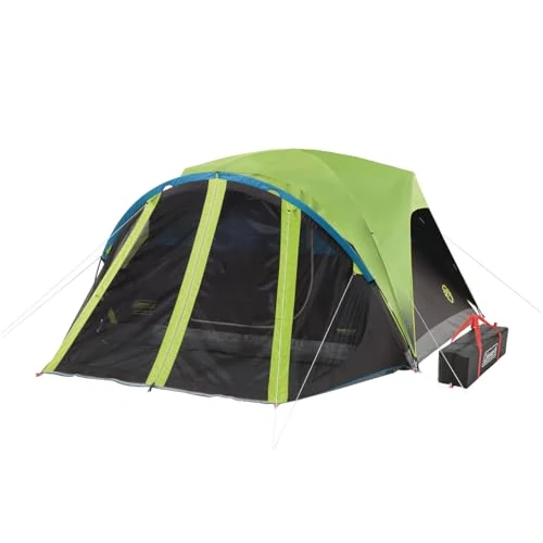 Offerta a tempo: Coleman Carlsbad - Tenda scura con portico schermato, per 4/6 persone, blocca il 90% della luce solare per mantenere l'interno fresco, riparo resistente alle intemperie con facile installazione - 0.00% da 91.71 € a 91.71 €