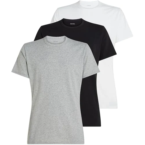Beperkte aanbieding: CALVIN KLEIN Heren S/S CREW NECK 3PK LV00NB4185 S/S T-Shirt, Multi (ZWART, WIT, GRIJS HEATHER), L, Multi (zwart, wit, grijs heide), L van 32.33 EUR naar 32.33 EUR (besparing 0%)