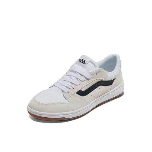 Vans Men's Ryland Sneaker, Suede Canvas White Black, 10 UK