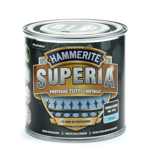 Oferta limitowana: Hammerite Superia lakier do paznokci antykorozyjnych wewnątrz i na zewnątrz, ciemnoszary, 250 ml z 134.41 zł na 134.41 zł (oszczędź 0.0%)
