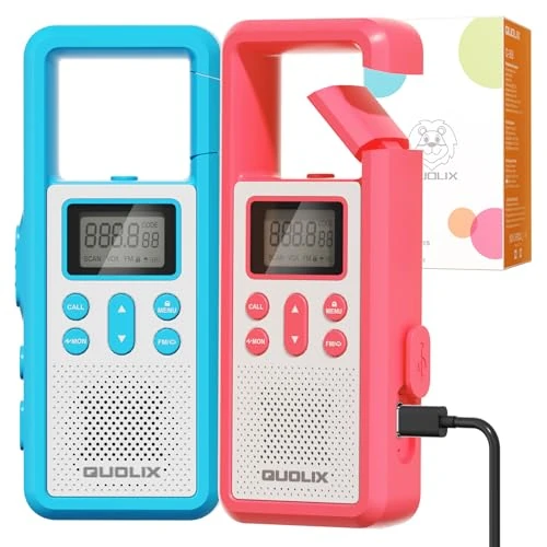 Limited-time offer: QUOLIX Kids Walkie Talkies Toys, Walkie Talkie Toys for Boys and Girls Aged 3-12, 3KM Rechargeable Long Range PMR446 Radios, Outdoor Camping & Hiking Gifts for Boys Girl, Portable and Lightweight from 9.59 £ to 9.59 £ (save 0.00%)