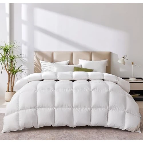 Tijdelijke aanbieding: Homyrium Donzen Dekbed 200 x 200 cm 4 Seizoenen Dekbed Donzen 200 x 200 Dons, Vulgewicht: 1600 g Oeko-Tex en RDS-gecertificeerd van 109.99 EUR naar 109.99 EUR (korting 0%)