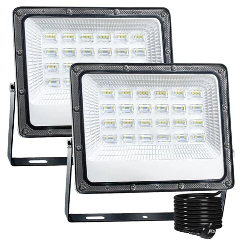 Zeitlich begrenztes Angebot: CREATESTAR LED Strahler Außen, 50W Baustrahler Außenstrahler 6500K Kaltweiß Scheinwerfer IP66 Wasserdicht, LED Fluter für Lager, Hof, Garten, Sportplatz, Garage, Parkplatz, 2 Stück von 34.99 € auf 34.99 € (0.00% Rabatt)
