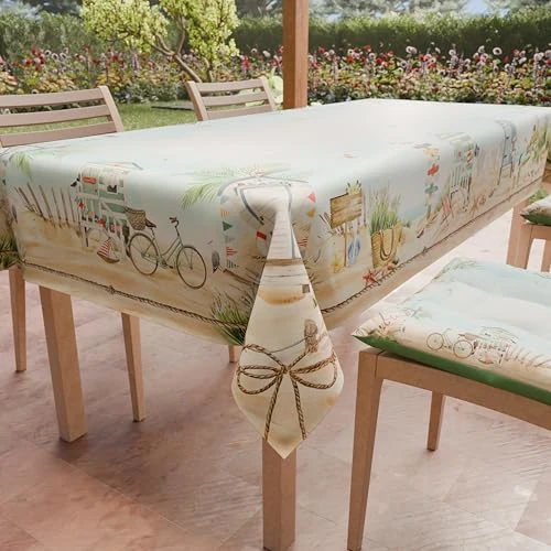 Beperkte aanbieding: PETTI Artigiani Italiani - Vlekafstotend tafelkleed, rechthoekig, voor keuken, design strand, 12 plaatsen (140 x 240 cm), 100% Made in Italy van 26.17 EUR naar 26.17 EUR (besparing 0%)