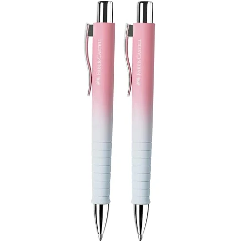 Faber-Castell 205216 - Penna a sfera Poly Ball Sunset, 2 pezzi, con refill XB sostituibile, a prova di documento