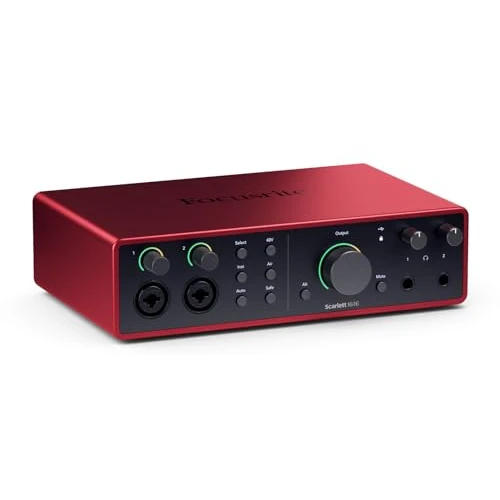 Offerta a tempo: Focusrite Scarlett 16i16 (quarta generazione), interfaccia audio USB per comporre, produrre, registrare e creare podcast — Registrazioni professionali ad alta fedeltà e tutto il software necessario - 37% da 410.07 € a 259.99 €