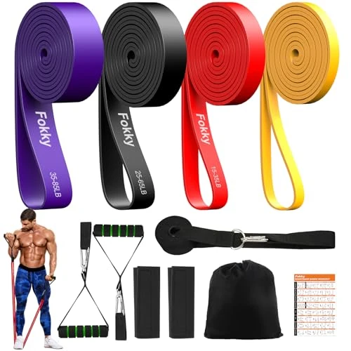 Resistance Bands with Protective Cover, Handles,Door Anchor
