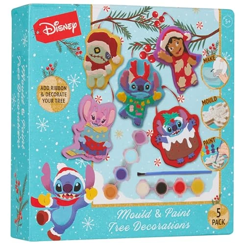 Offre limitee: Disney Stitch Kit DIY Décoration de Sapin de Noël à Peindre, Plâtre pour Moulage, Peinture Enfant, Loisirs Créatifs, Boules de Noel, Idée Cadeau (Bleu Stitch) de 17.99 EUR a 14.49 EUR (economie 19%)