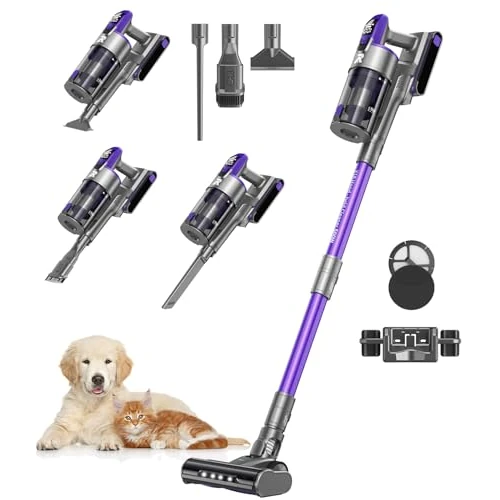 Offerta a tempo: Redkey X18 Aspirapolvere Senza Fili 60Kpa/650W/80Min, 8-in-1 Scopa Eletrica Verticale Antiarovialio con Display LED, Automatica Intelligente Della Potenza di Aspirazione, per Animali/Pavimenti/Tappeti - 17% da 119.99 € a 99.99 €