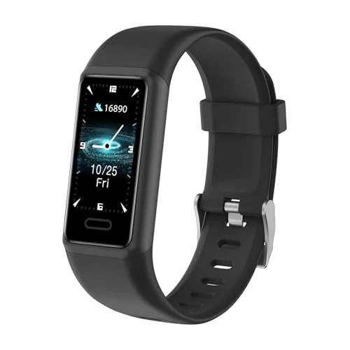 Offre limitée : Cloudpoem Bracelet Connecté Femme Homme Enfant Podometre Marche Cardiofrequencemetre Montre Connectée Sport Etanche IP68 Suivi Sommeil Calories Distance Notification Chronomètre pour Android iOS Noir de 99.99 € à 19.99 € (80% de remise)