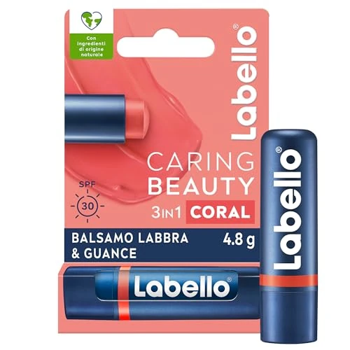 Begrenztes Angebot: Labello Caring Beauty Lip & Cheek Coral 4.8g Lippenpflegestift und Wangen mit einer Note von Koralle, getönter Lippenbalsam und Blush Stick 2 in 1, Lip Balm von 12.99 EUR auf 12.99 EUR (Rabatt 0%)