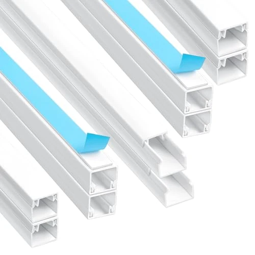 Limited-time offer: AiQInu Cable Trunking(0.4 m x 12 mm x 12 mm), 10 x Trunking for Electric Cables, Cable Trunking Self Adhesive, TV Cable Storage, Wire Covers for Cables from 11.65 £ to 11.65 £ (save 0.00%)