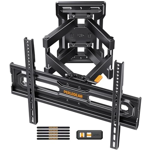 Offerta a tempo: Perlegear Supporto TV Parete 23-70 Pollici, fino a 50 kg, Staffa TV Inclinazione, Rotazione, Estensione, Montaggio Senza Attrezzi, Max VESA 400x400, Preassemblato, Design Moderno, Ideale per Tua Casa - 31% da 49.99 € a 34.28 €
