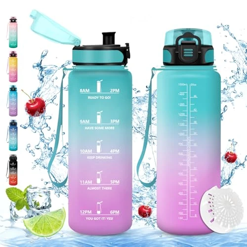Tijdelijke aanbieding: Vikaster Grote drinkfles, 1500 ml, BPA-vrije drinkfles, fiets, lekvrij, geschikt voor koolzuurhoudende dranken, sport voor fiets, fitness, outdoor van 17.25 € naar 17.25 € (0.00% korting)