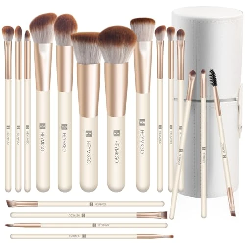 Limited-time offer: Makeup Brushes HEYMKGO 18 Pieces Professional Makeup Brush Set, Foundation Eye Shadow Eyebrow Blush Brushes Make Up Brush Kit Synthetic Bristles with Storage Gift Box from 19.99 £ to 18.99 £ (save 5%)