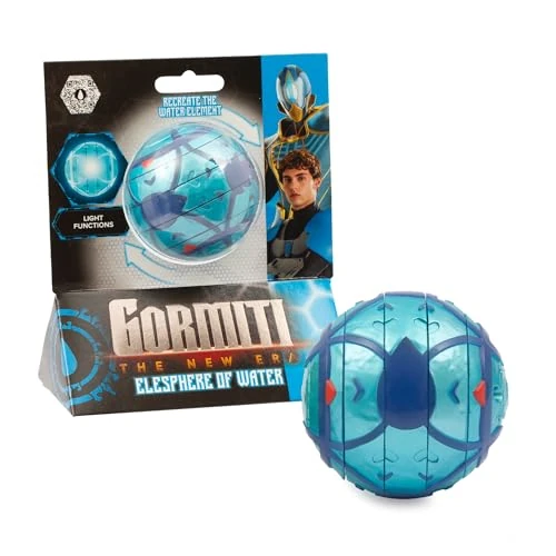 Gormiti - Elesphere de Agua con Luces Role Play, Bola Esférica Puzzle de Gormiti, Alinea Todos los Elementos para Iluminarla, Sensores Laterales Aumentan la Luz con Cada Movimiento, Famosa (GRV01400)